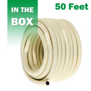 Forestchill 50 Ft AC Drain Hose for Mini Split Air Conditioner Ductless Heat Pump, 5/8" I.D Universal Mini Split Drain Hose Pipe Line, Flexible and UV Resistant Air Conditioner Accessories