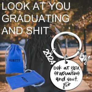 Graduation Gifts for Her Him Student Boys Girls Senior Masters Degree Cool Graduation Gifts Keychain for Class Of 2024 Gifts University College Middle High School Graduate Souvenir for Son Daughter