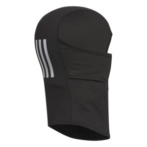 adidas Alphaskin Balaclava Ski Mask, Fleece-Lined face Cover for Exercise and Winter Sports, Black/Silver Reflective F23, one_Size