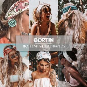 GORTIN Headbands for Women Wide Boho Headband Leopard Head Wraps Twist Turban Hair Bands Stretch Head Band Hair Accessories Pack of 4 (B-Fashion Tie-dye)