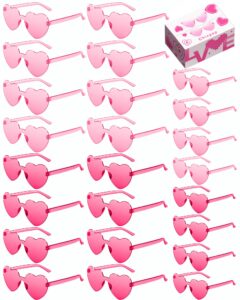 chicpop 24 pairs heart shaped sunglasses for women bulk heart glasses party favor decoration accessories eyewear