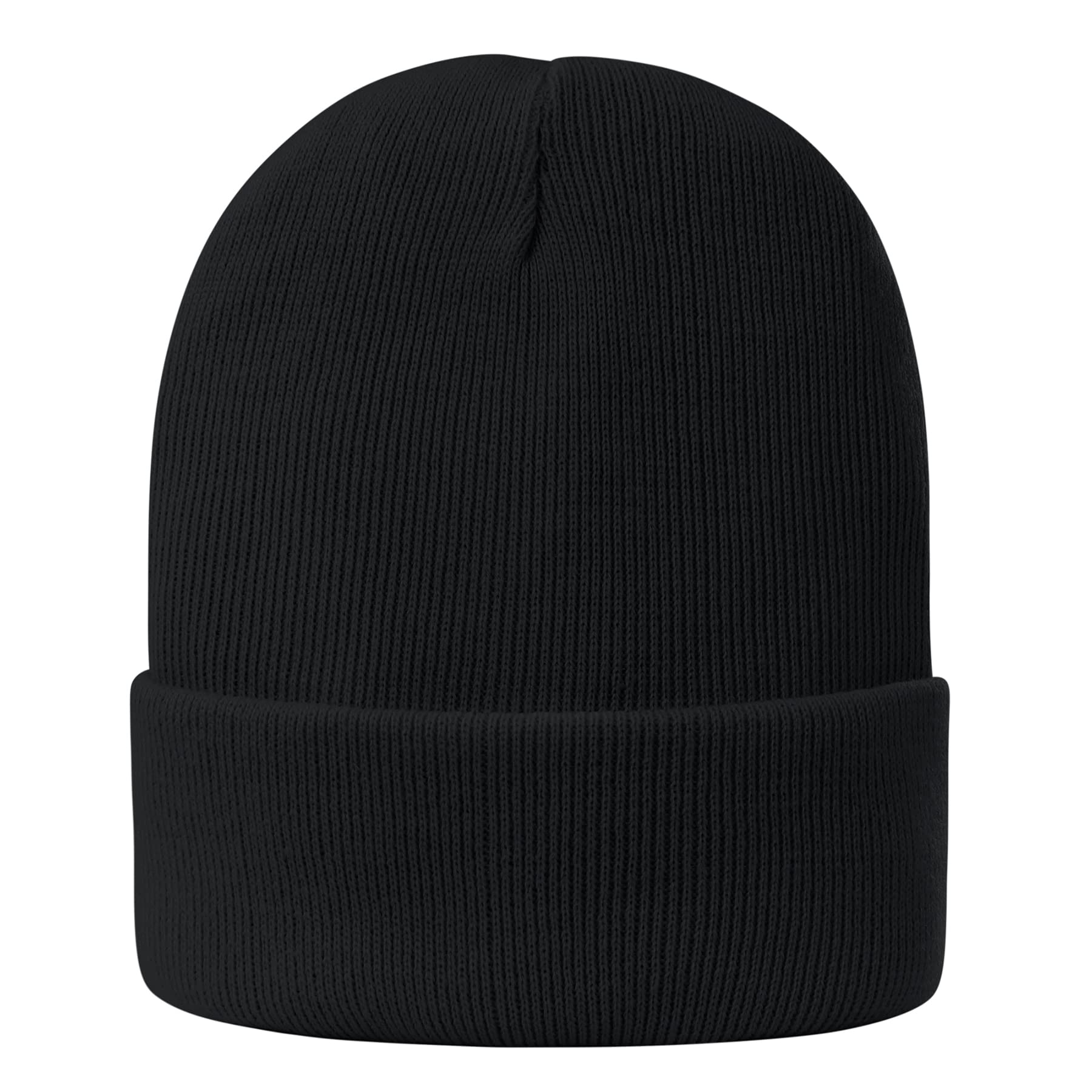 Zando Womens Satin Lined Beanie for Women Warm Beanies Womens Winter Beanies for Women Knit Hats for Women Unisex Cuffed Skull Caps for Men Thick Satin Lined Winter Hats for Women Men Black Beanie Hat