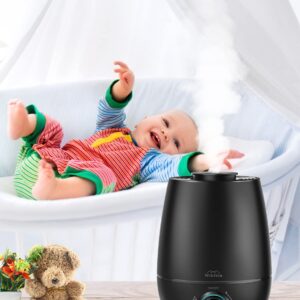 Humidifiers for Bedroom Large Room, Humidifier for Plants, Quiet Top Fill Ultrasonic, Cool Mist Air Humidifier for Baby, Home, Office, Nursery(0.79Gal/3L)