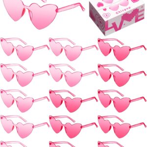 Chicpop 16 PCS Heart Sunglasses Heart Shaped Sunglasses Bulk Fun Sunglasses Party Decorations