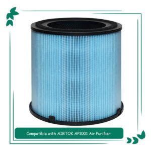 Asheviller AP1001 Filter Replacement, Compatible with AP1001 Air Purifier, Part Number AP1001-RF, 5-Layer Purification System, 2 Pack