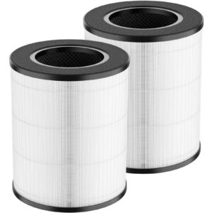 ap-t20 replacement filter compatible with homedics ap-t20 air purifier filter, 3-in-1 total clean tower higher grade true hepa type filters replacement for ap-t20wt ap-t20bk, part#ap-t20fl, 2 pack