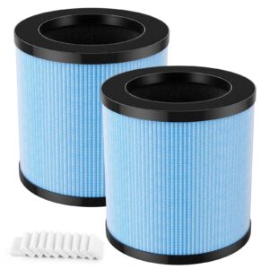 official mj002h replacement filter for pomoron mj002h/mgk21j02 air puri-fier, 4-in-1 h13 true hepa filter, compared to part #mj002h-rf, 2 pack with extra 10-pieces aroma pad