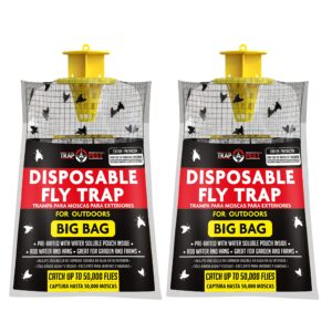 2 pack big bag fly bag trap - fly bags outdoor disposable fly trap bag - fly trap disposable horse fly traps outdoor - fly trap bags outdoor net