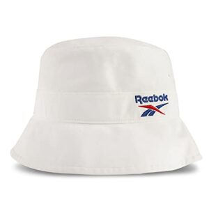 reebok standard utility bucket hat for men and women (one size fits most), classic-white