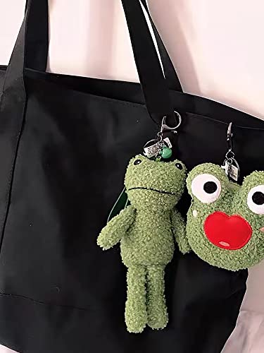 BCIULASL Cute Keychain Frog Plush Keychain Accessories Kawaii Keychains for Backpacks, Bags, Purse, Phone, Car Key Ring, Birthday Christmas Valentines Day New Year Gifts for Men Women