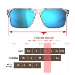 EAZYRUN ER00 P1A HD retangle Sky blue Polarized Driving Sunglasses for Women Men