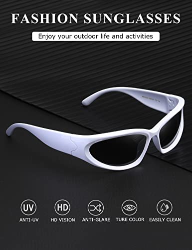 kimorn Y2K Wrap Around Polarized Sunglasses Womens men Swift Oval Fashion Sport Shades Sun Glasses K1273