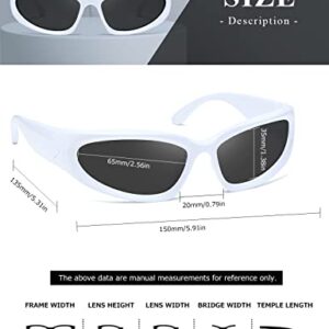 kimorn Y2K Wrap Around Polarized Sunglasses Womens men Swift Oval Fashion Sport Shades Sun Glasses K1273