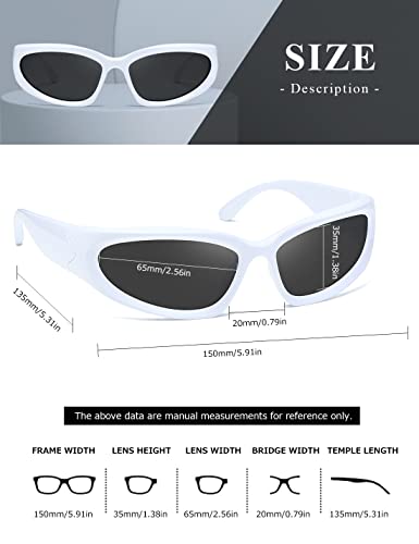 kimorn Y2K Wrap Around Polarized Sunglasses Womens men Swift Oval Fashion Sport Shades Sun Glasses K1273