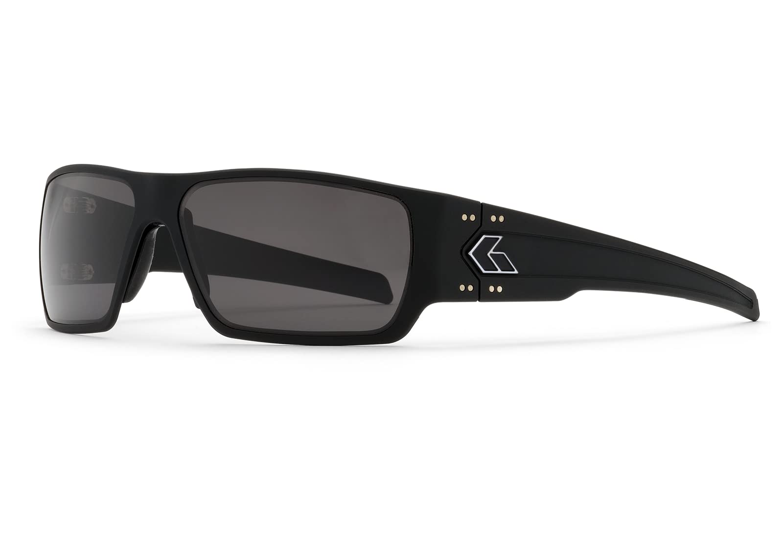 Gatorz Eyewear Specter Sunglasses - Black Aluminum Frame with Black Logo Smoked Lens