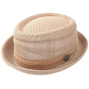 6Pcs Summer Mesh Pork Pie Hat Beach Party Fedora Cap Boater Porkpie Breaking Bad Flat Hat for Men Women Straw