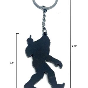 Vinylcation Bigfoot Keychain and Bottle Opener – Bigfoot with Middle Finger Key Ring for Zippers, Handbag, Purse, Keys, Clutch, or Backpack – Funny Novelty Key Chain - Bigfoot Gift