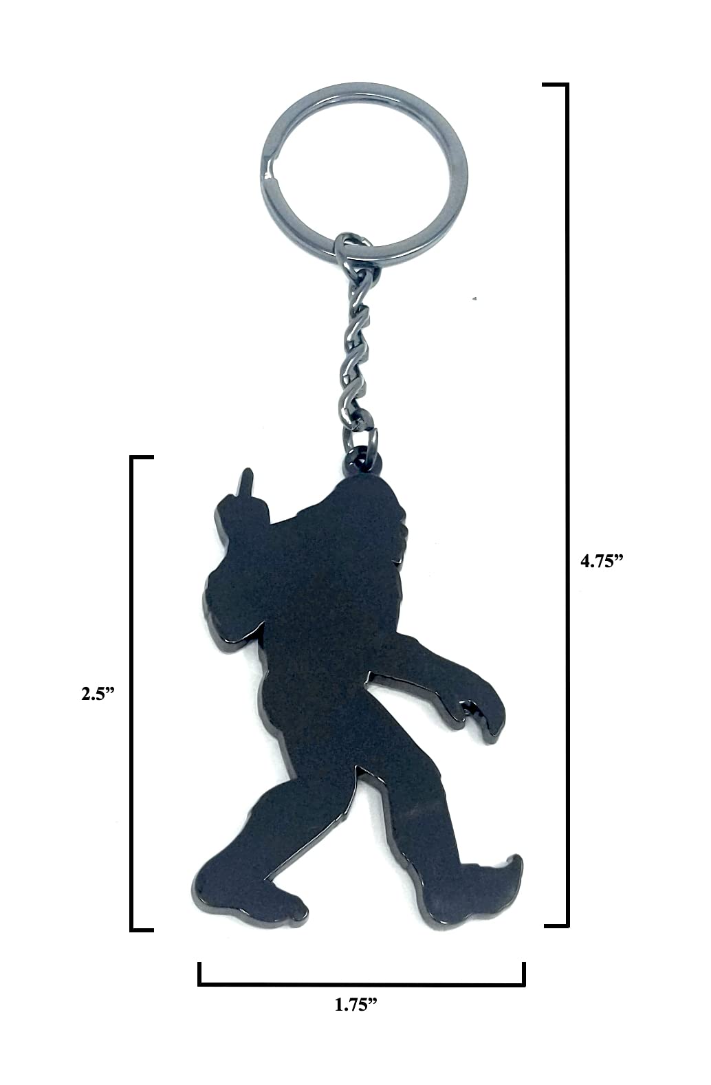 Vinylcation Bigfoot Keychain and Bottle Opener – Bigfoot with Middle Finger Key Ring for Zippers, Handbag, Purse, Keys, Clutch, or Backpack – Funny Novelty Key Chain - Bigfoot Gift