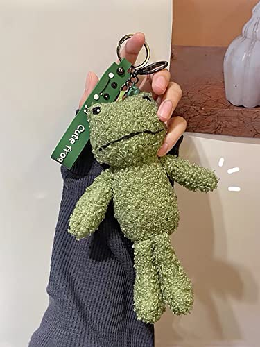 BCIULASL Cute Keychain Frog Plush Keychain Accessories Kawaii Keychains for Backpacks, Bags, Purse, Phone, Car Key Ring, Birthday Christmas Valentines Day New Year Gifts for Men Women