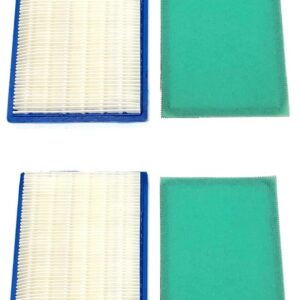 2 Air Filters Plus 2 Pre-Filters Compatible With Briggs & Stratton A/C Filter Cartridge 397795 397795S, Pre-Cleaner Filter 399039