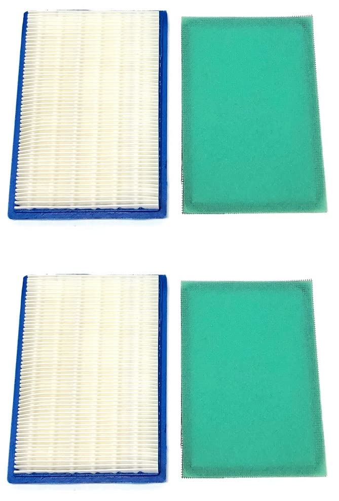 2 Air Filters Plus 2 Pre-Filters Compatible With Briggs & Stratton A/C Filter Cartridge 397795 397795S, Pre-Cleaner Filter 399039