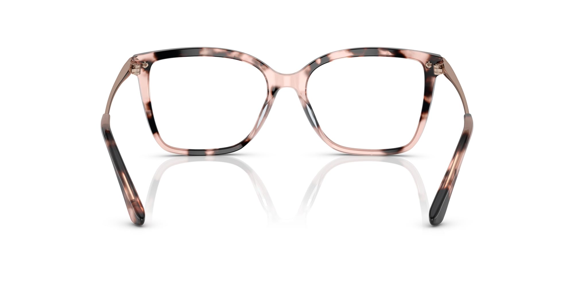 Michael Kors Eyewear Women's MK4101U Shenandoah Universal Fit Square Prescription Eyewear Frames, Pink Tortoise/Demo Lens, 53 mm