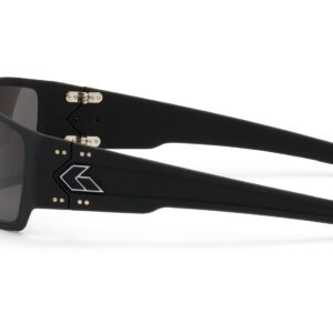 Gatorz Eyewear Specter Sunglasses - Black Aluminum Frame with Black Logo Smoked Lens