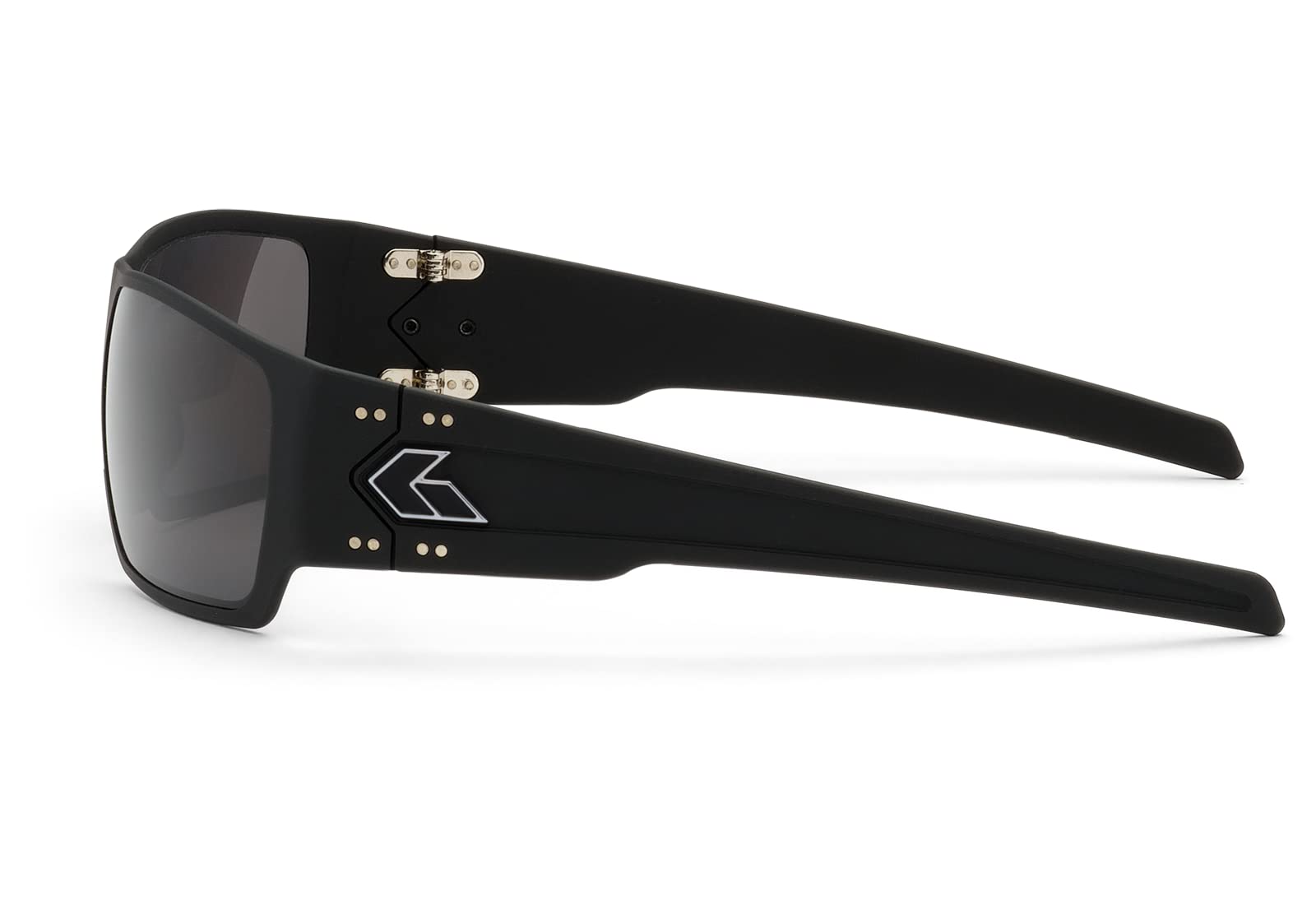 Gatorz Eyewear Specter Sunglasses - Black Aluminum Frame with Black Logo Smoked Lens