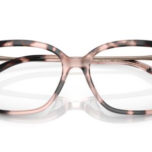 Michael Kors Eyewear Women's MK4101U Shenandoah Universal Fit Square Prescription Eyewear Frames, Pink Tortoise/Demo Lens, 53 mm