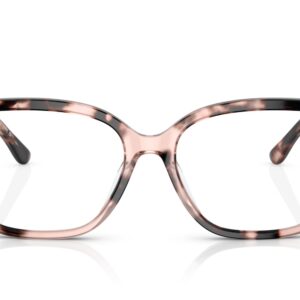 Michael Kors Eyewear Women's MK4101U Shenandoah Universal Fit Square Prescription Eyewear Frames, Pink Tortoise/Demo Lens, 53 mm