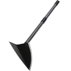 hoe garden tool,triangle gardening hoe with sharp blade for digging,weeding,cutting and loosing soil,60 inch adjustable length metal handle…