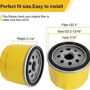 Mr Mower Parts Oil Filter Pack of 6 Oil Filter PRO Series 696854 Compatible with Briggs Stratton 492932 492932S 492056 5049 5076 695396 696854