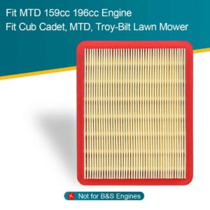 Emmawin 2 Pack 951-15245 Air Filter for Cub Cadet MTD 159cc 196cc Engine Lawn Mower, Replace Air Filter 751-15245