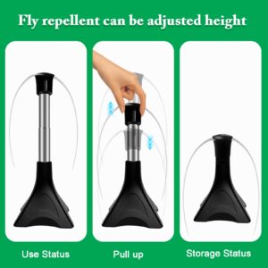 Volga 4 PCS Fly Fans for Tables,Fly Fan for Outdoor Tables with USB or Batteries Powered,Fly Repellent Fan with soft Blades,Food Fans to Keep Flies Away for Indoor Outdoor Party BBQ Home Picnics