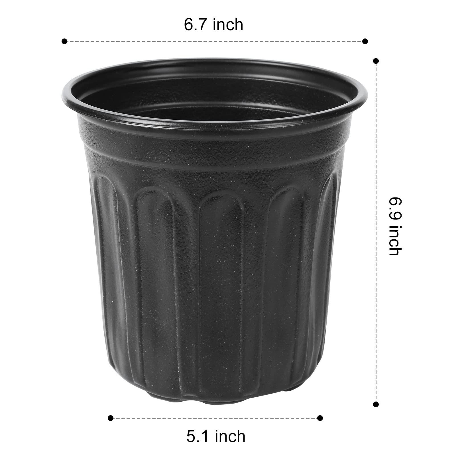 JERIA 100-Pack 1 Gallon Flexible Plant Nursery Pots with 100Pcs Plant Labels,Thickened Soft Plastic Seedling Pots,Seed Starting Pot Flower Plant Container for Succulents，Seedlings