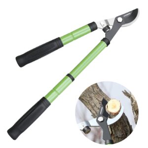 GARDENWORK Extendable Bypass Loppers Tree Trimmer with Compound Action,17-23"Telescopic Heavy Duty Branch Cutter,SK5 Sharp Blade Cutting 2 in Shrubs and Branches