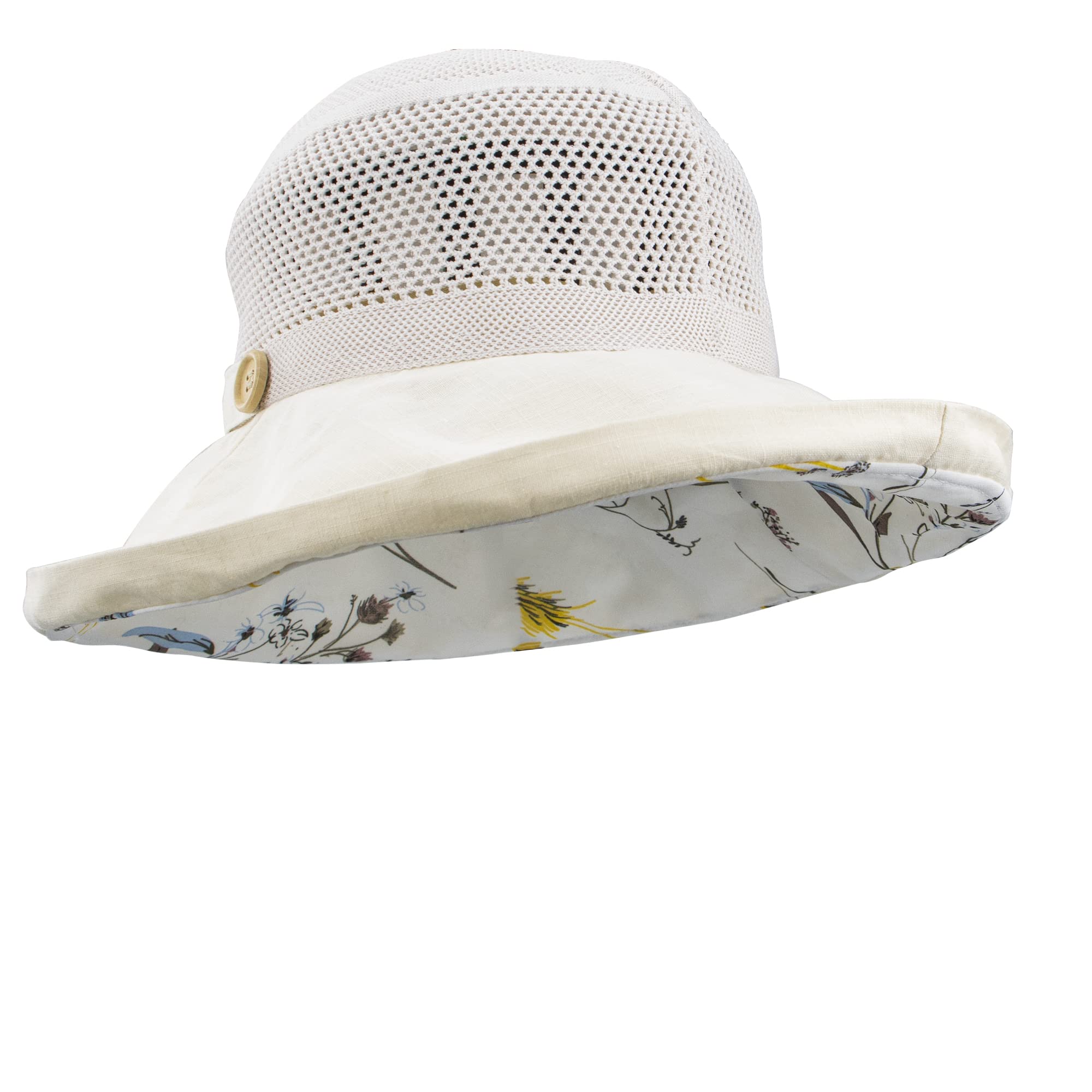 Women-Mesh-Sun-Hats-Bucket-Hat - Summer-Beach-Hat Fishing-Hat-Outdoor-UV-Protection Foldable-Travel-Hiking-Cap Beige