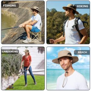 G GIEPHT Fishing Hat for Mens Womens Sun Hat Wide Brim Bucket Hat SPF UV Protection XL XXL Large Size Big Head Tall Oversized Mesh Breathable Vented Summer Beach Hiking Safari Golf Outdoor Gardening