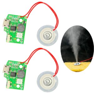 2 pack atomization disc mist maker ultrasonic atomization module ultrasonic fogger diy humidifier with pcb 5v