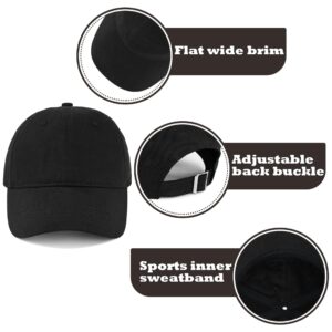 Durio Womens Baseball Caps Cute Baseball Hat Summer Sun Visor Hats Baseball Cap Men Adjustable Baseball Hats for Women Black One Size