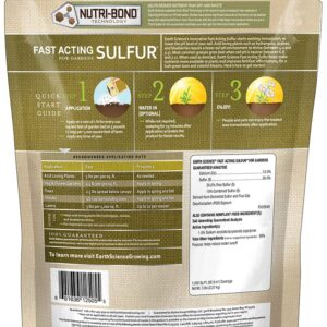 Earth Science Fast Acting Sulfur - Instantly Lower pH of Soil & Reduce Nutrient Runoff for Improved Growth & Color - Long Lasting Lawn Care for Acid Loving Plants (5lb)