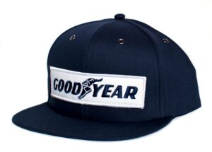 goodyear vintage hat circa 2000s racing embroidered flat navy cap