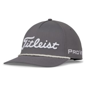 titleist womens tour rope golf hat baseball cap, charcoal/white