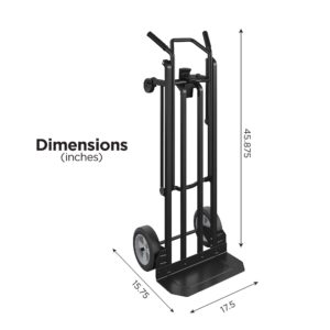 COSCO C217A12BLK1E Steel 2-in-1 Hand Truck (800 lb Weight Capacity, Black, 2 Positions)