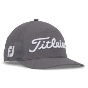 Titleist Womens Tour Featherweight Golf Hat Baseball Cap, Charcoal/White