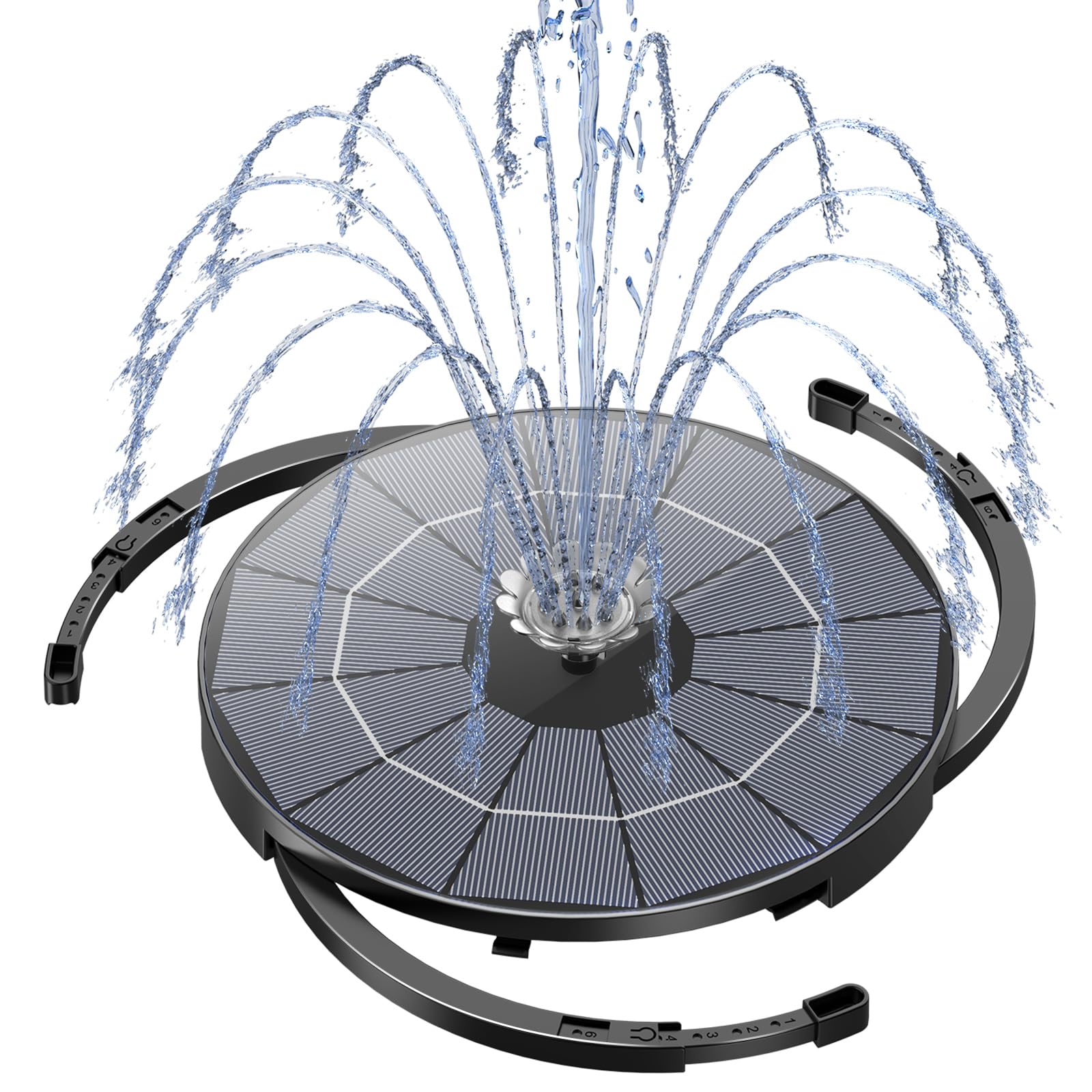 AISITIN Solar Fountain Pump for Bird Bath Upgraded 2024, 3.5W Solar Water Pump DIY Kit with 9.8ft Cord & Multiple Nozzles, Solar Bird Bath Fountain with Wire for Garden, Ponds and Outdoor