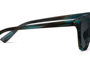 Peepers by PeeperSpecs Women's Pisa Cat Eye Polarized, No Correction Sunglasses, Teal Horn, 54 + 0