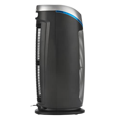 GermGuardian Air Purifier with HEPA Filter, Removes 99.97% of Pollutants, Covers Large Room up to 743 Sq. Foot Room in 1 Hr, UV-C Light Helps Reduce Germs, Zero Ozone Verified, 22", Gray, AC4870