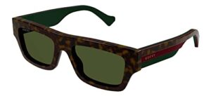 gucci gg1301s havana/green 55/19/145 men sunglasses