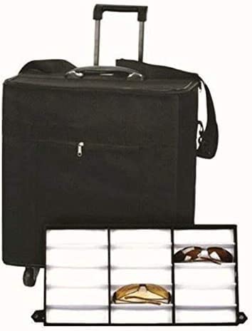 TFCFL Eyeglasses Collector Eyewear Display Case Storage Box Elevate Your Eyewear Storage with our Deluxe 180-Piece Optical Glasses Storage Trolley Case 180 Slots